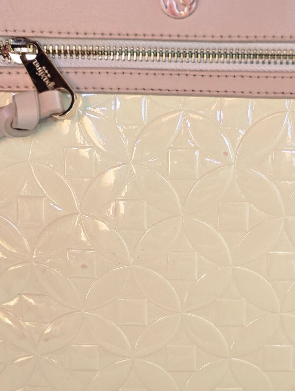 Spartina 449 Pink and Cream Patent Crossbody Bag - Picture 10 of 10